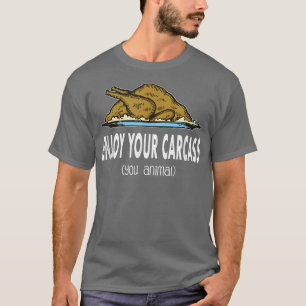 Veganer Erntedank Funny Vegetarian Türkei T-Shirt
