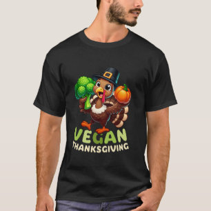 Veganer Erntedank Pilgrim Türkei Vegetarier Funny T-Shirt
