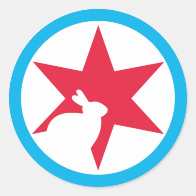 Veganer Farbaufkleber von Chicago Runder Aufkleber (Vorderseite)
