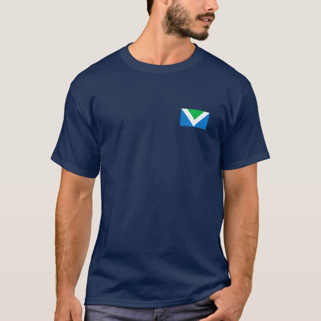 VEGANER FLAGVEGANISMUS V T-Shirt (Vorderseite)