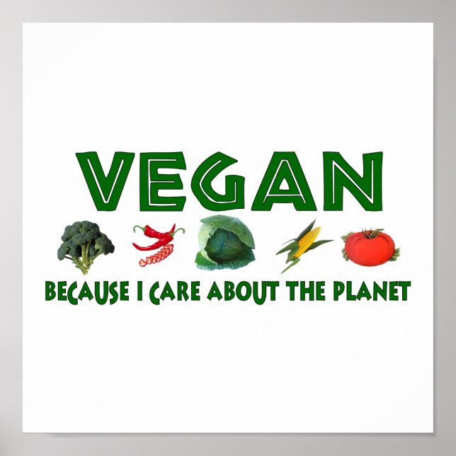 Veganer für den Planeten Poster (Vorne)