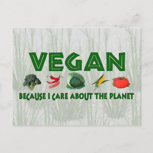 Veganer für den Planeten Postkarte (Vorderseite)