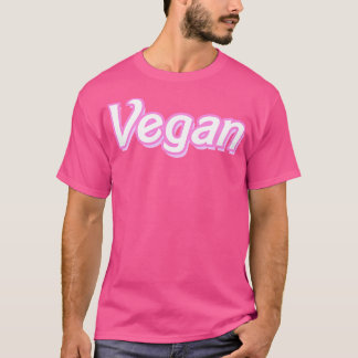 Veganer Girl-Schriftart T-Shirt