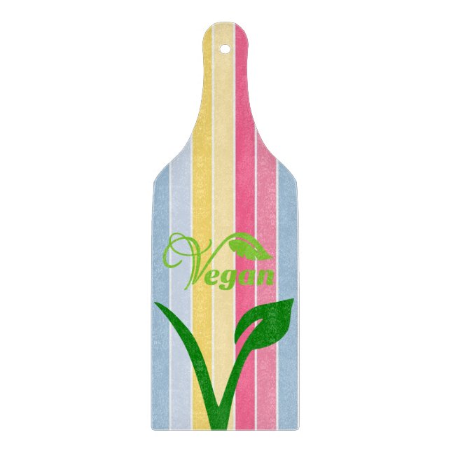 Veganer Glasschnitt Schneidebrett (Vorderseite)