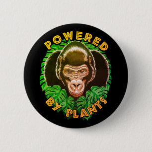 Veganer Gorilla - Powered by Pflanze Zitat Button