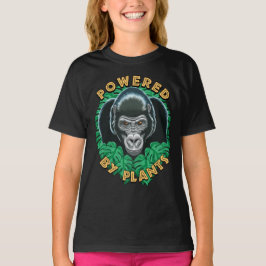 Veganer Gorilla - Powered by Pflanze Zitat T-Shirt