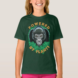 Veganer Gorilla - Powered by Pflanze Zitat T-Shirt
