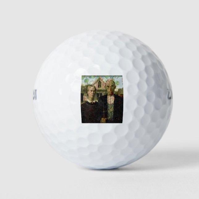 Veganer gotischer Kunstlöffel Golfball (Vorderseite)