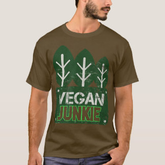Veganer Junkie Vegetarisches Pflanzenprotein Vegan T-Shirt