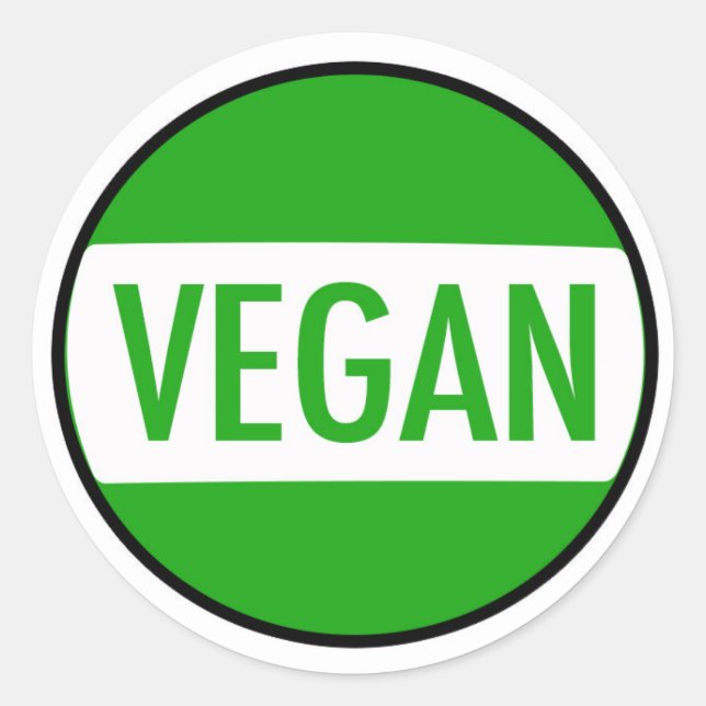 Veganer Kampagnenaufkleber Runder Aufkleber (Vorderseite)
