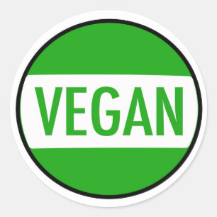 Veganer Kampagnenaufkleber Runder Aufkleber