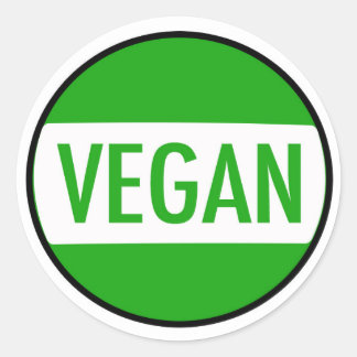 Veganer Kampagnenaufkleber Runder Aufkleber