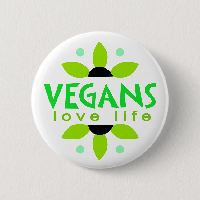 Veganer Knopf Button (Vorderseite)