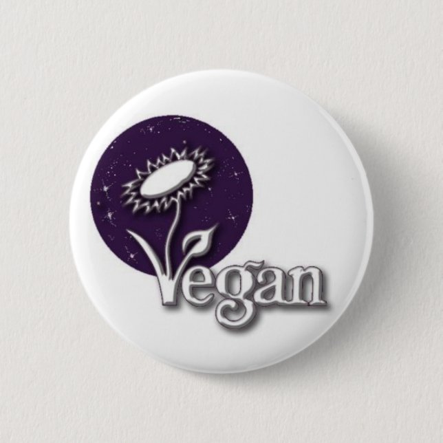 Veganer Knopf Button (Vorderseite)