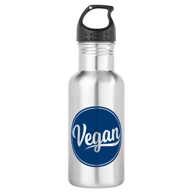Veganer Kreis Edelstahlflasche (Vorderseite)