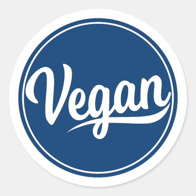 Veganer Kreis Runder Aufkleber (Vorderseite)