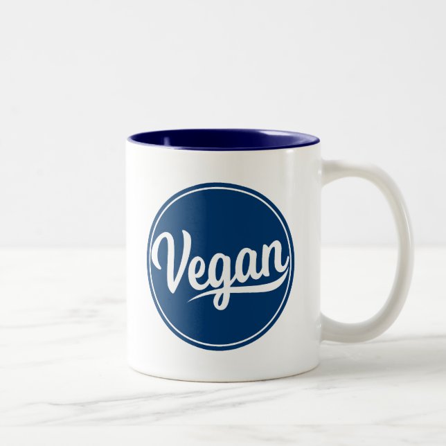 Veganer Kreis Zweifarbige Tasse (Rechts)