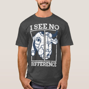 Veganer Kuh Hund Vegetarier T-Shirt