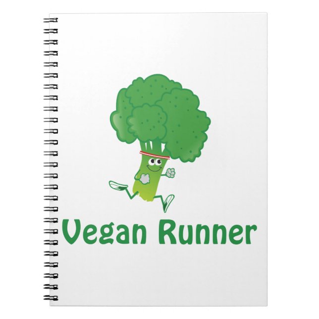 Veganer Läufer - Broccoli Notizblock (Vorderseite)