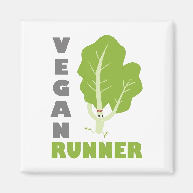 Veganer Läufer - Kale Magnet (Vorne)