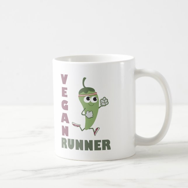 Veganer Läufer - Laufpfeffer Kaffeetasse (Rechts)
