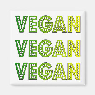 Veganer Logo-Quadrat-Magnet Magnet