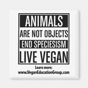Veganer Magnet - Tiere sind keine Objekte