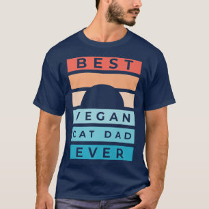 veganer Papa je lustigen Papa-Katzenvin T-Shirt