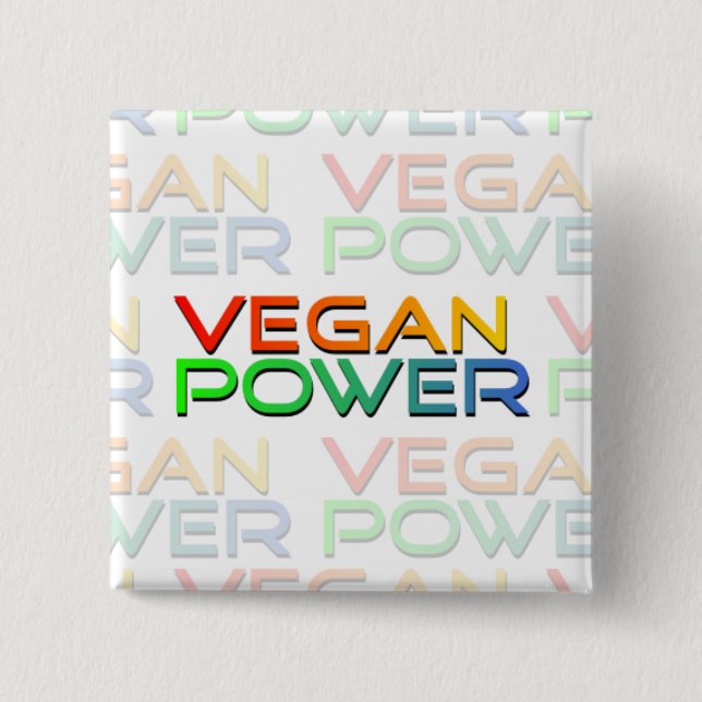 Veganer Power Button (Vorderseite)