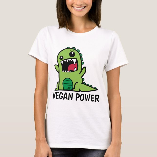 VEGANER POWER Funny T - Shirt (Vorderseite)