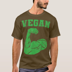 Veganer Power Vegetarische Pflanze Muskel-Bodybuil T-Shirt