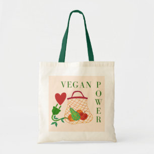 Veganer Power Veggie Charger Herzklopfbeutel Tragetasche