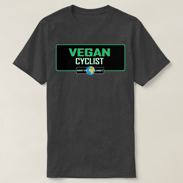 Veganer Radfahrer T-Shirt (Design vorne)