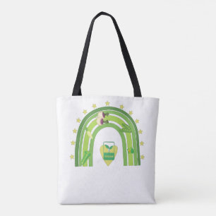 veganer Regenbogen-T - Shirt Tasche