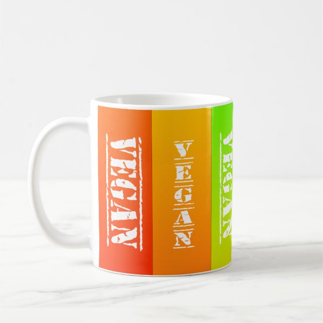 Veganer Regenbogen täfelt Tasse (Links)
