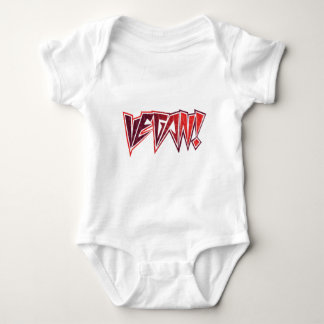 Veganer Rocker Brown und Rot Baby Strampler