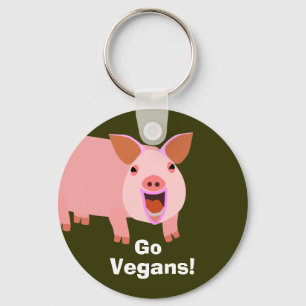 Veganer Schwein-Schlüsselanhänger Schlüsselanhänger