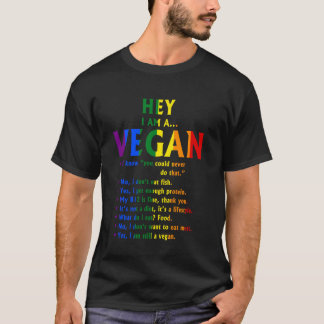 Veganer Schwulenstolz LGBTQ Hey, ich bin Veganer T-Shirt