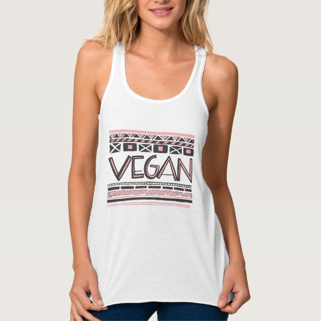 Veganer/Stammes- Druck Tank Top (Vorderseite)