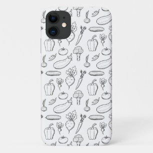 Veganer Telefonkasten - Doodle-Gemüsegeschema Case-Mate iPhone Hülle