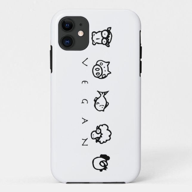 Veganer Tiertelefon IPhone Fall Case-Mate iPhone Hülle (Rückseite)