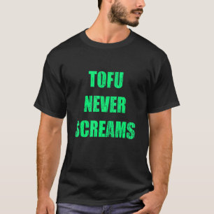 Veganer Tofu schreit nie Tier auf pflanzlicher Bas T-Shirt