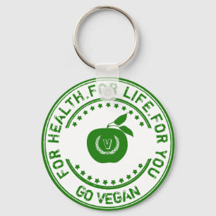 Veganer vegetarischer Apfel für das Leben für Sie Schlüsselanhänger