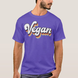 Veganer vegetarischer Retro-Stil T-Shirt