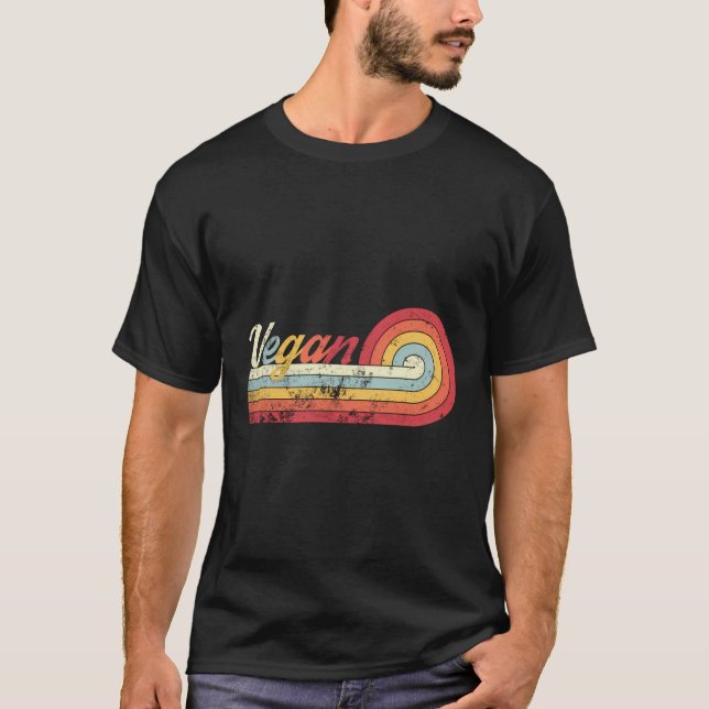 Veganer Vintager Retro-Style-T - Shirt (Vorderseite)