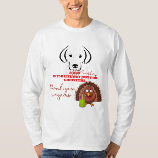 Veganer Weihnachtsjumper Langarm T-Shirt