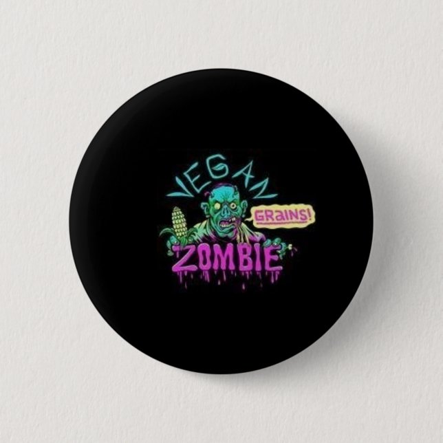 Veganer Zombie Button (Vorderseite)