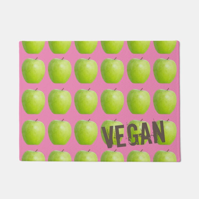 Veganes Apfelmuster für Vegetarier-Liebhaber Fußmatte (Vorderseite)