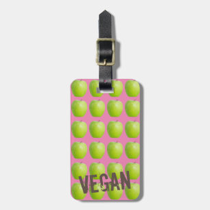 Veganes Apfelmuster für Vegetarier-Liebhaber Gepäckanhänger