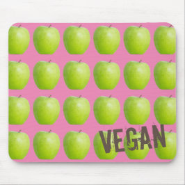 Veganes Apfelmuster für Vegetarier-Liebhaber Mousepad